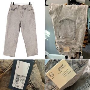 Universal Thread vintage straight leg jeans • gray wash • size 24W •NWT